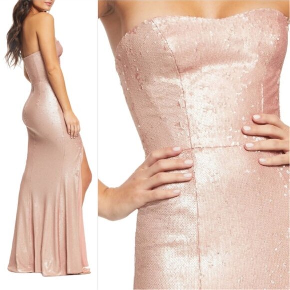 Dress the Population Ellen Strapless Sequin Dress - Picture 2 of 7
